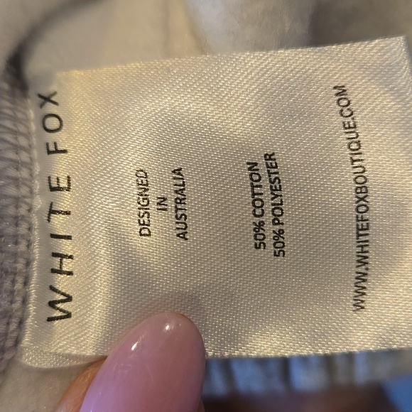 White Fox Boutique Light Heather Gray Trendy Drawstring Waist Sweatpants - Picture 8 of 8